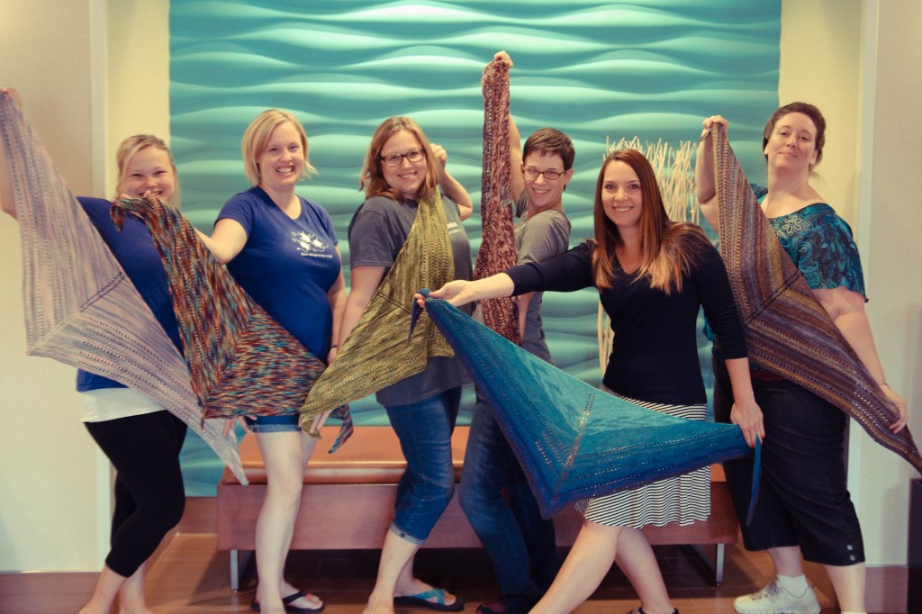 Tan House Brook Shawls at Stitches: Episode 51 | Down Cellar Studio Podcast